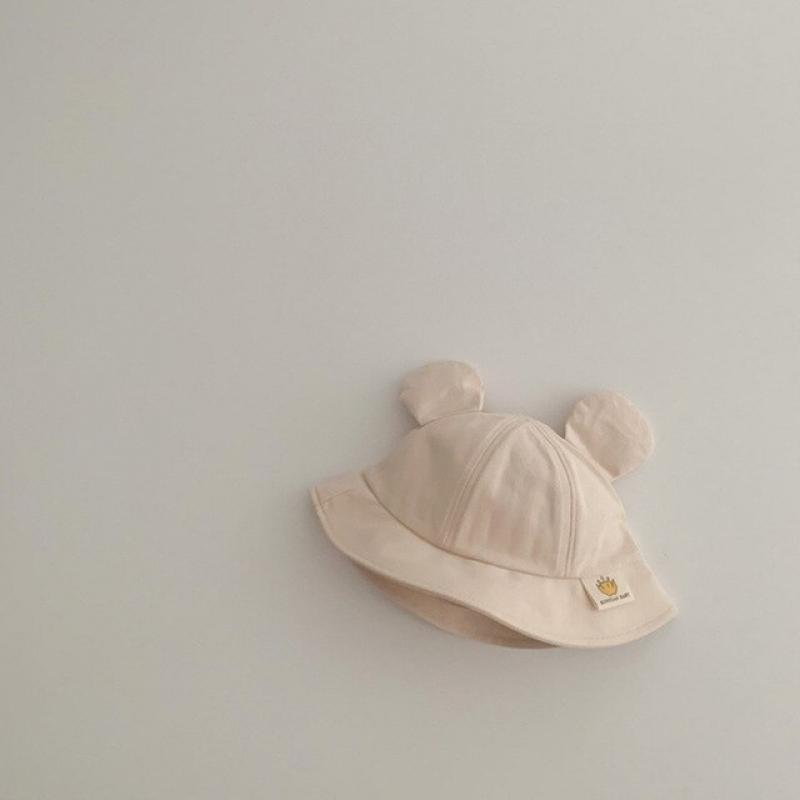 Solid Color Bucket Hat with Ear Cartoon Bear Boy Girl Fisherman Cap Spring Summer Toddler Kids Panama Sun Hats