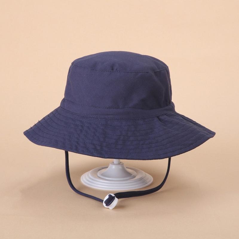 Cute Baby Bucket Hats New Spring Kids Solid Sunshade Beach Hat Outdoor Summer Boys Girls Cartoon Cap Fishing Caps For 0-8Y