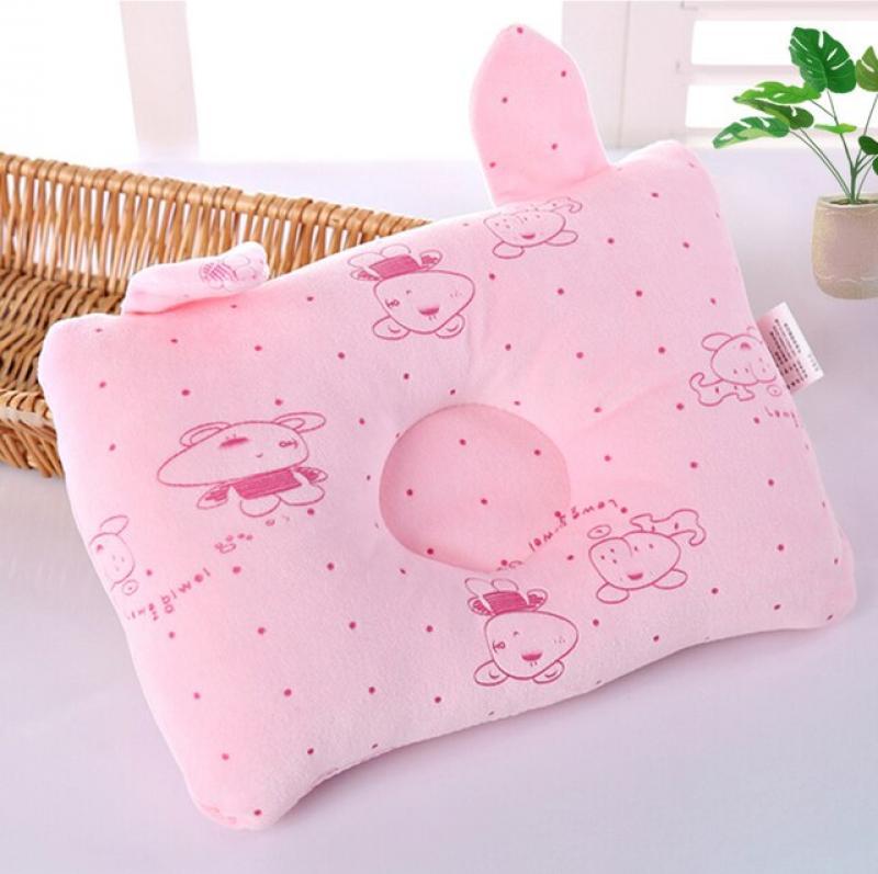 Newborn Baby Pillow Sleep Support Soft Velvet Pillow Toddler Cushion Baby Head Pillow Cute Bear Wholesale