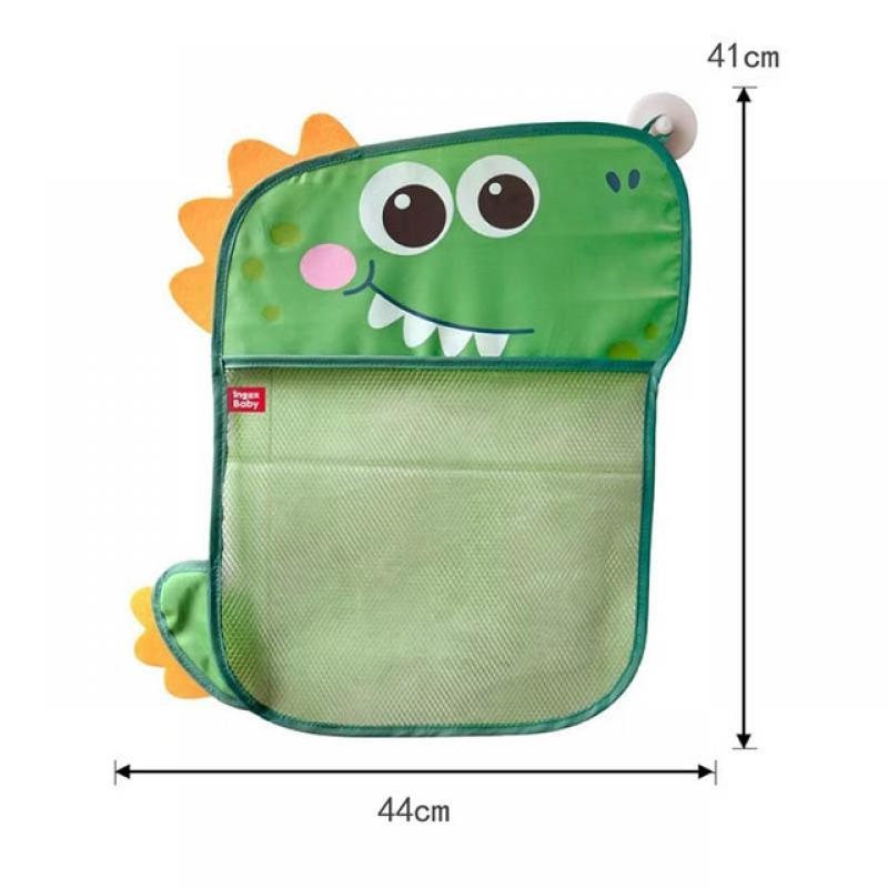 Baby Bathroom Mesh Bag Sucker Design For Children Bath Toys Kids Basket Dinosaur Animal Shapes Cloth Sand Toys Storage Net Bag