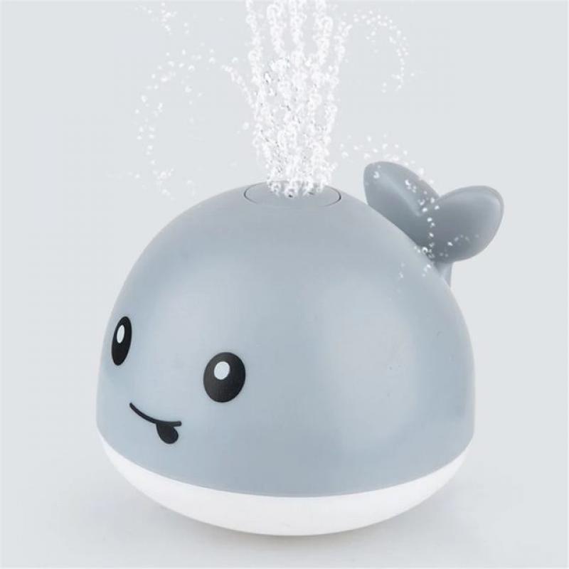 Baby Light Bathtub Toy Induction Water Spray Ball Baby Shower Toy Whale Bathroom Water Playing Electric Toy