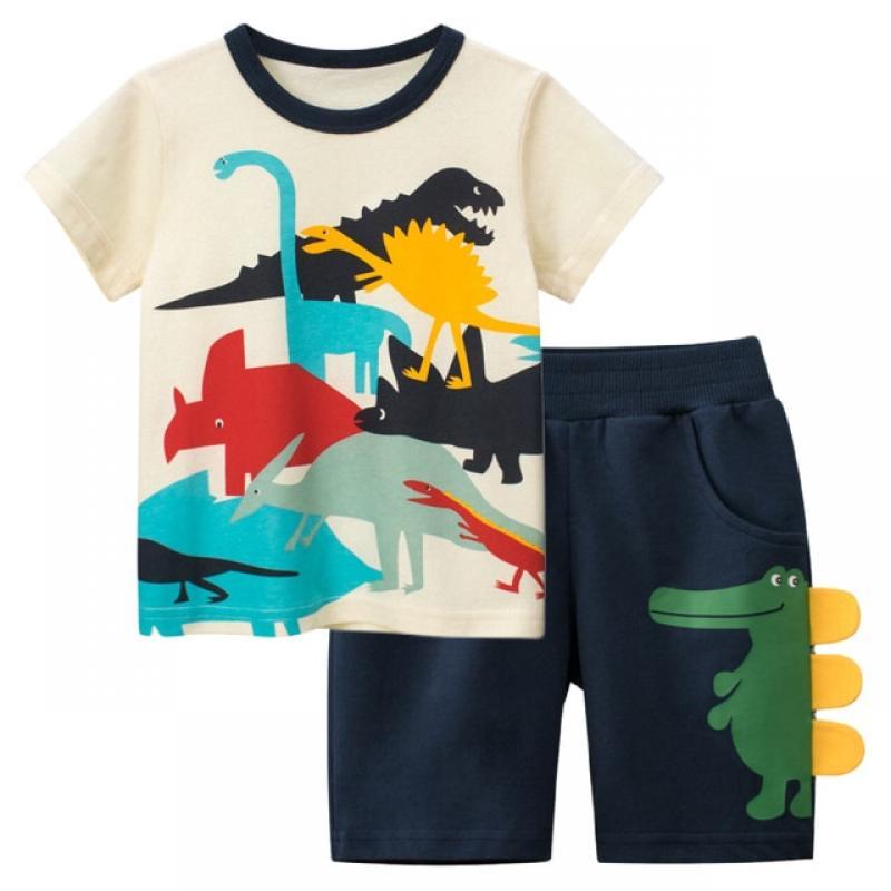 Kids Clothes Set For Baby Boys Camouflage Tops Pants 2PCS Short Sleeve Cotton Costume Tracksuit Outfits Set 2023 Summer