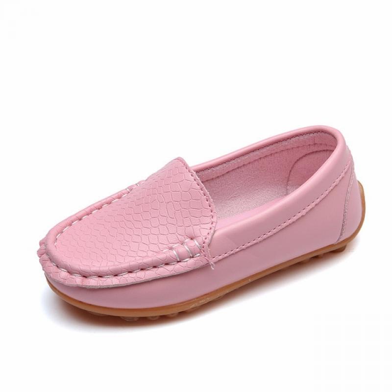 Girl Boy Leather Soft Shoes Children Kids Baby Casual Shoes Solid Color Sneakers