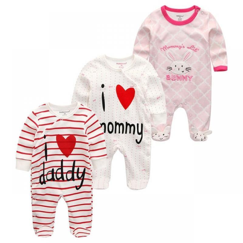 0-12Months Baby Rompers Newborn Girls&Boys 100%Cotton Clothes of Long Sheeve 1/2/3Piece Infant Clothing Pajamas Overalls Cheap