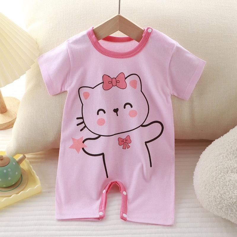 Summer Cartoon Baby Boy Girl clothing Rompers Short sleeve cotton Infant Newborn Clothes Jumpsuit For 0-1Y Toddlers Bebe Outfits