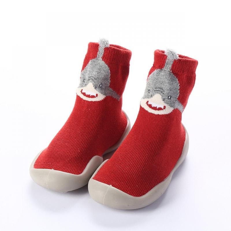 Baby Shoes Cotton First Shoes Cartoon Toddler Shoes Cute Animal First Walker Kids Soft Rubber Sole Baby Shoe Booties Anti-slip