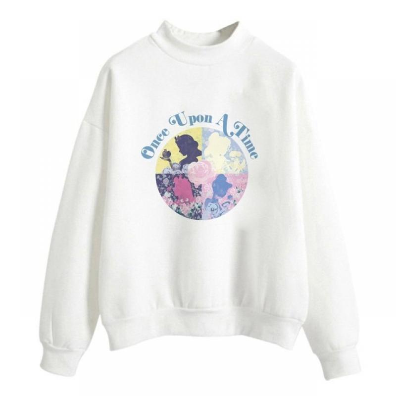 Mermaid Hair Don't Care Snow White Belle Hoodie Sweater Women  Autumn Top Retro Pink White Jacket Clothes Sweatshirts Pullover