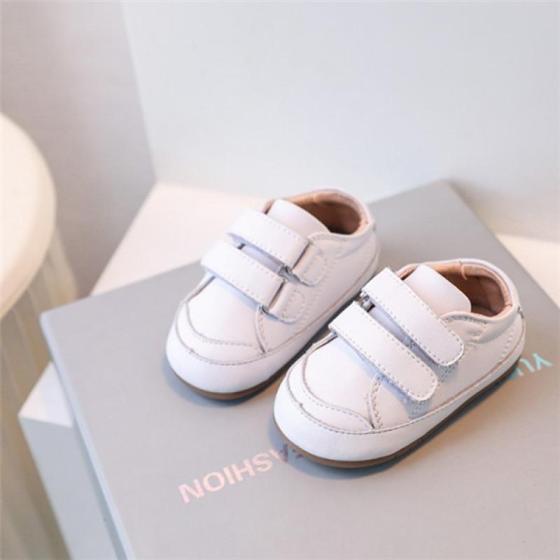 New Baby Shoes Leather Toddler Kids Shoes Barefoot White Soft Sole Girls Outdoor Tennis Fashion Little Boys Sneakers