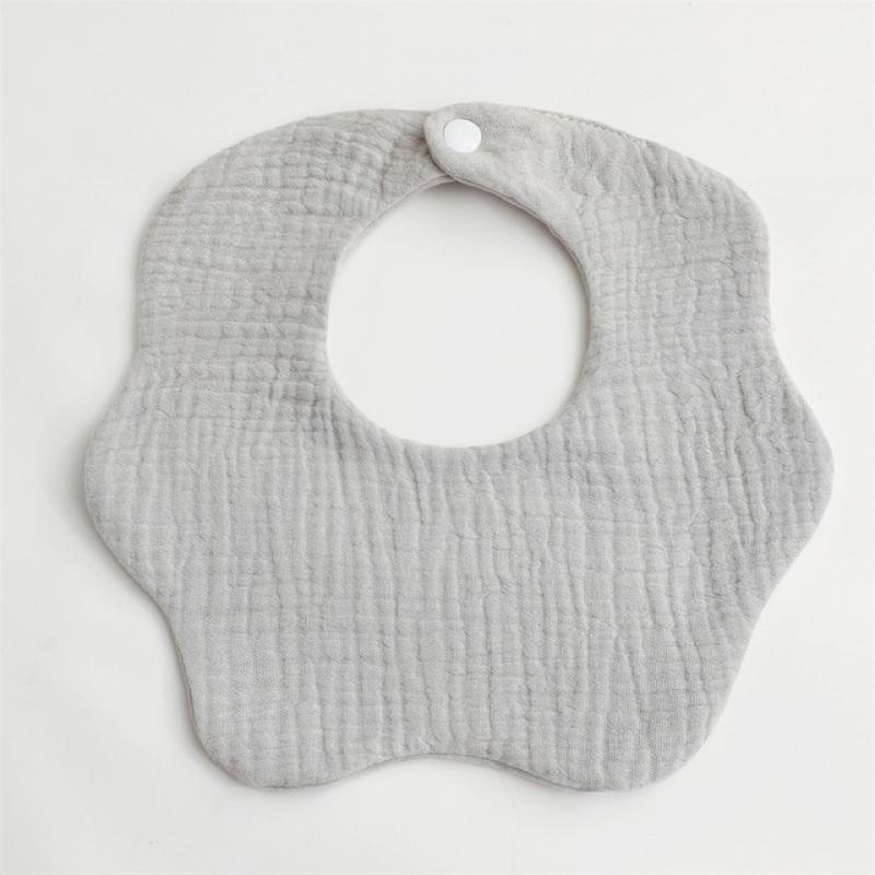 6 Layers of Cotton Gauze Baby Bibs Solid Color Infant Bib Newborn Burp Cloths Bandana Scarf for Boys Girls Feeding Saliva Towel