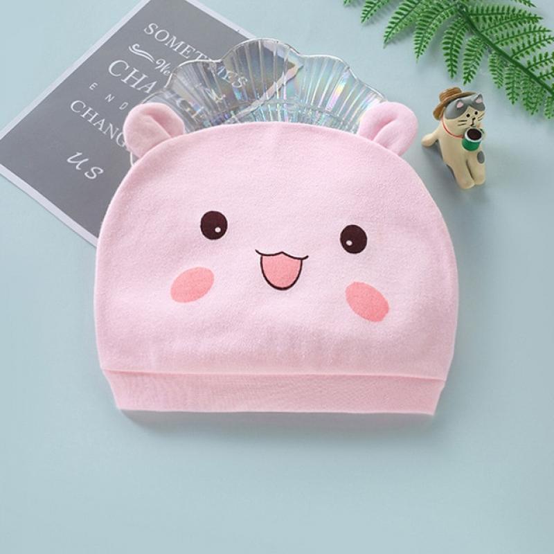 Four Seasons Kids Newborn Baby Hats 100% Cotton Cap 40 Color Cartoon Cute Printed Hat Suitable for 0-12 Months Baby Accessories