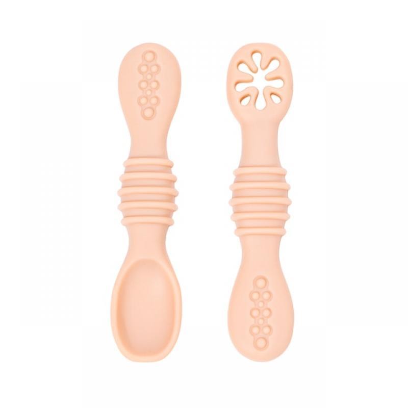 Baby Spoon Fork Set Food Grade Silicone Sticky Spoon Children Cutlery Training Spoon Feeding Tableware Soft Kitchen Accessories