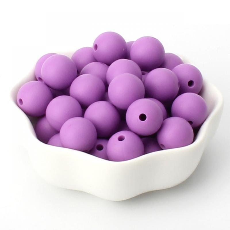 50pcs Silicone Beads 12mm Round Silicone Beads Food Grade DIY Baby Pendant Necklace Silicone Teether Newborn Nursing Products