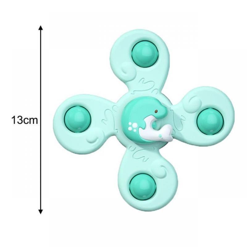 Montessoris Baby Spin Top Bath Toys For Boy Children Bathing Sucker Spinner Suction Cup Toy For Kids 2To4 Years Rattles Teether