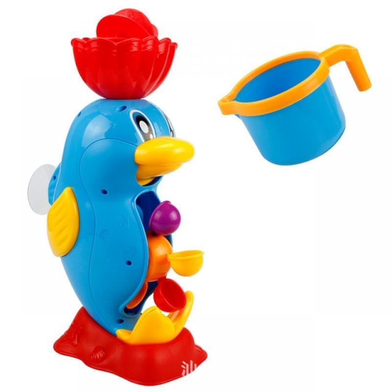 Kids Shower Bath Toys Cute Yellow Duck Waterwheel Elephant Toys Baby Faucet Bathing Water Spray Tool Dabbling Toy  baby toys