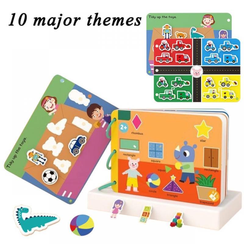 Montessori Paste Quiet Book Children Toy Paste My First Busy Kids Book Animal Number Matching Puzzle Game Educational Toy libros