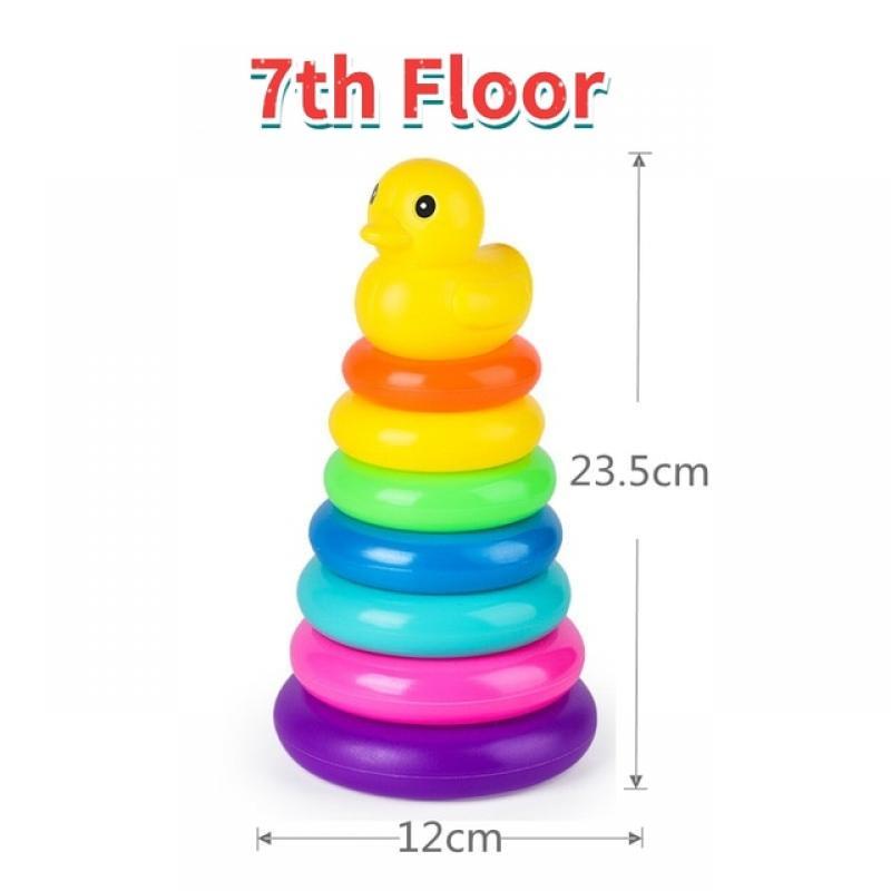 Animal Rainbow Stacking Ring Tower Stapelring Kids Montessoris Toys Early Education Teaching Aids Wood Baby Toys Gift Stack