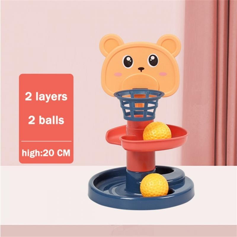 Baby Toys Rolling Ball Pile Tower Early Educational Toy For Babies Rotating Track Educational Baby Gift Stacking Toy ForChildren