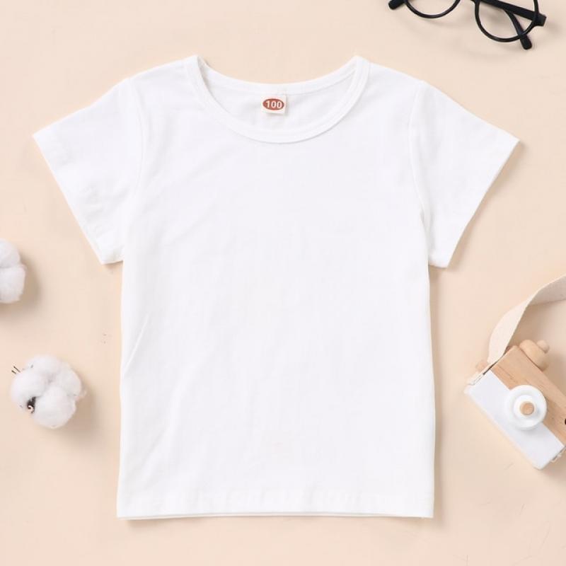 New Cotton Kids T-Shirt Children Summer Short Sleeve T-Shirts for Girls Clothes Cat Rabit Butterfly Baby T Shirt Toddler Tops