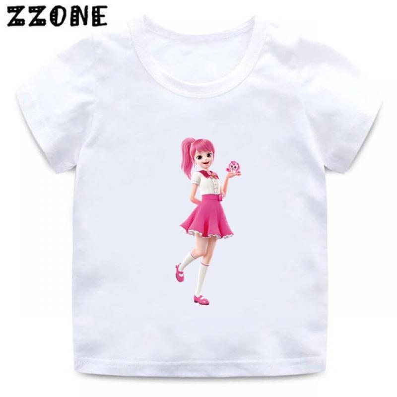 Tini Ping Cartoon 캐치! 티니핑 Print Kids T shirt Kawaii Girls T-shirt Korean Children's Clothes 2023 Summer Baby Boys Tops,ooo5843