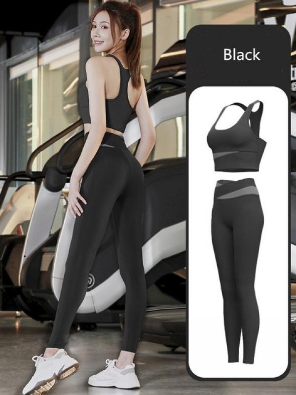 Splicing Seamless Yoga Set Gym Clothing Workout Clothes for Women Tracksuit Gym Set High Waist Sport Outfit Yoga Fitness Suit