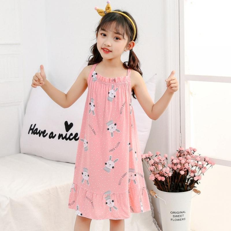 Toddle Girl Nightdress Princess Dress Children Pajamas Nightgowns For Girls Kids Night Dress Girl Sleeveless Sleeping Dress