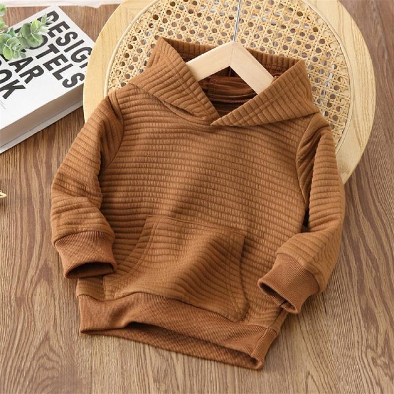 Hoodie Boys Kids Child Toddler Infant Baby Girls Boys Solid Long Sleeve Patchwork Fashion Hooded Sweatshirt Pullover Long Hoodie