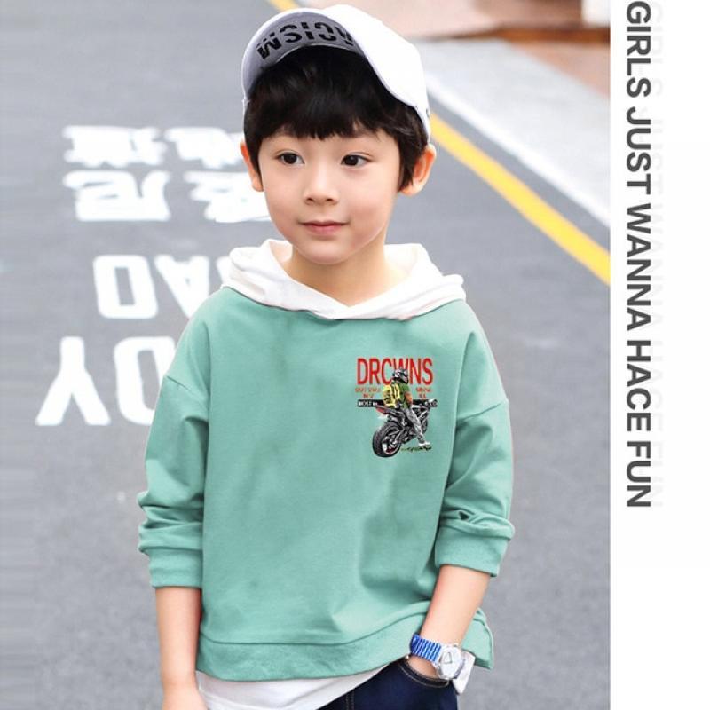 Boys Sweater Long Sleeve T-shirt Children's Bottom Shirt 2023 New Spring Tops Hoodie Hoodies & Sweatshirts Clothes for 12 Years