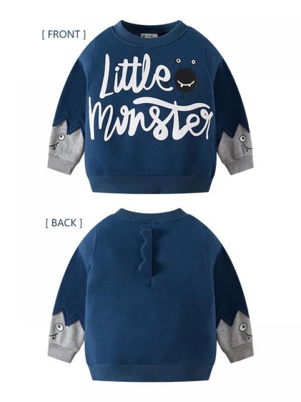 LJMOFA New Autumn Winter Kids Clothes Boys Sweaters Clothes Toddler Casual Hoodie Sweatshirt Long Sleeve V-neck Cute Tops D168