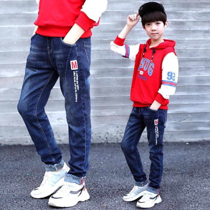 High Quality 2022 Autumn Spring Children Jeans For Boys Pants Kids Clothes Cotton Casual Teenager Denim Trousers Boys Clothes