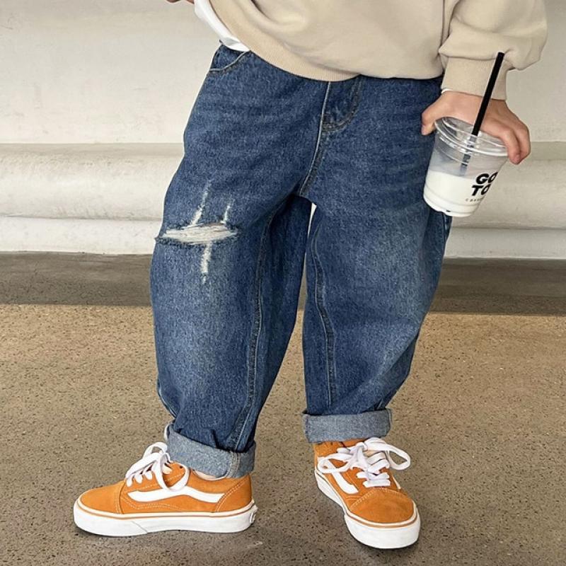 Spring Autumn Kids Baby Boys Cowboy Children's Clothing Jeans Casual Kids Baby Boys Ripped Children Jeans