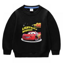Autumn Sweatshirt Kids Cartoon Pixar Cars Lightning McQueen Children Long Sleeve Sweatshirt Baby Boys Clothes Girls Tops
