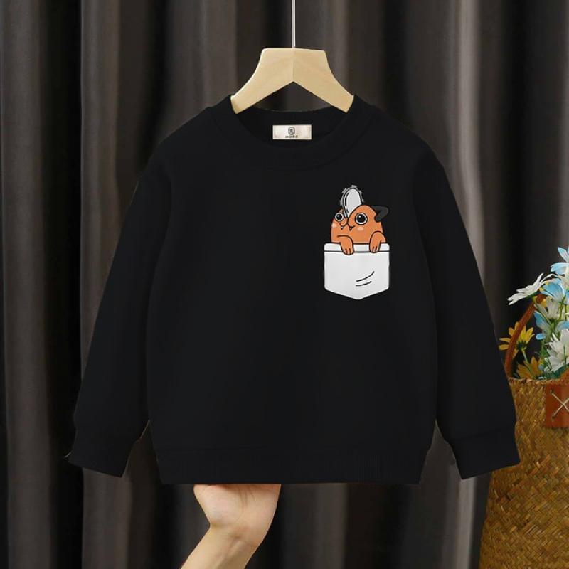 Chainsaw Man Anime Girls Long Sleeve Autumn Hoodies Children's Cartoon Clothing Boys Loose Comfortable 2022 Cartoon Sweatshirts