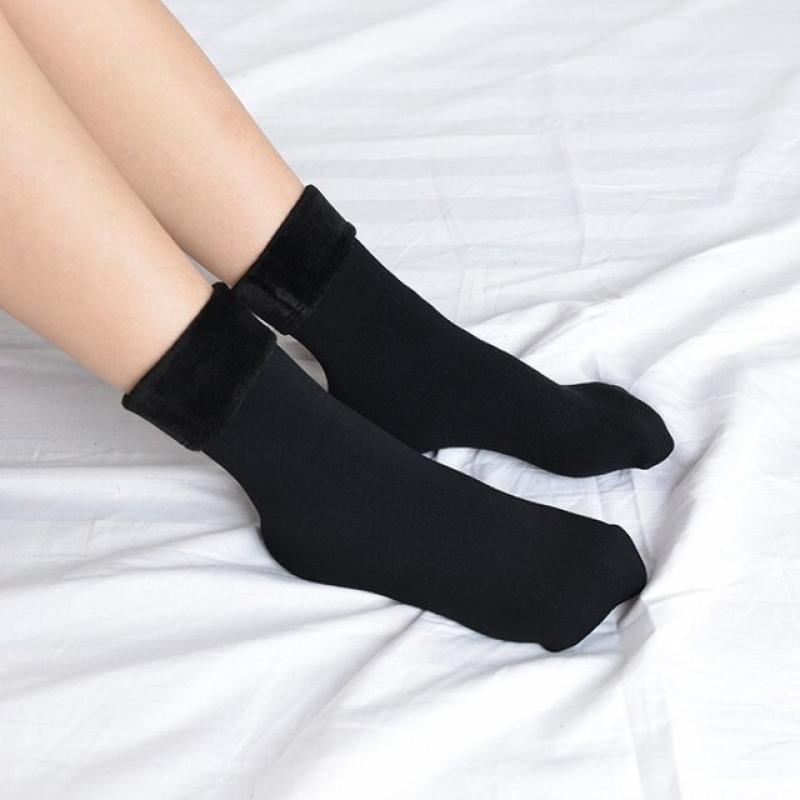 Autumn and Winter Home Floor Thermal Keeping Sleeping Socks Warm Leg Warmers Velvet Women Socks Thickening Cashmere Snow Socks