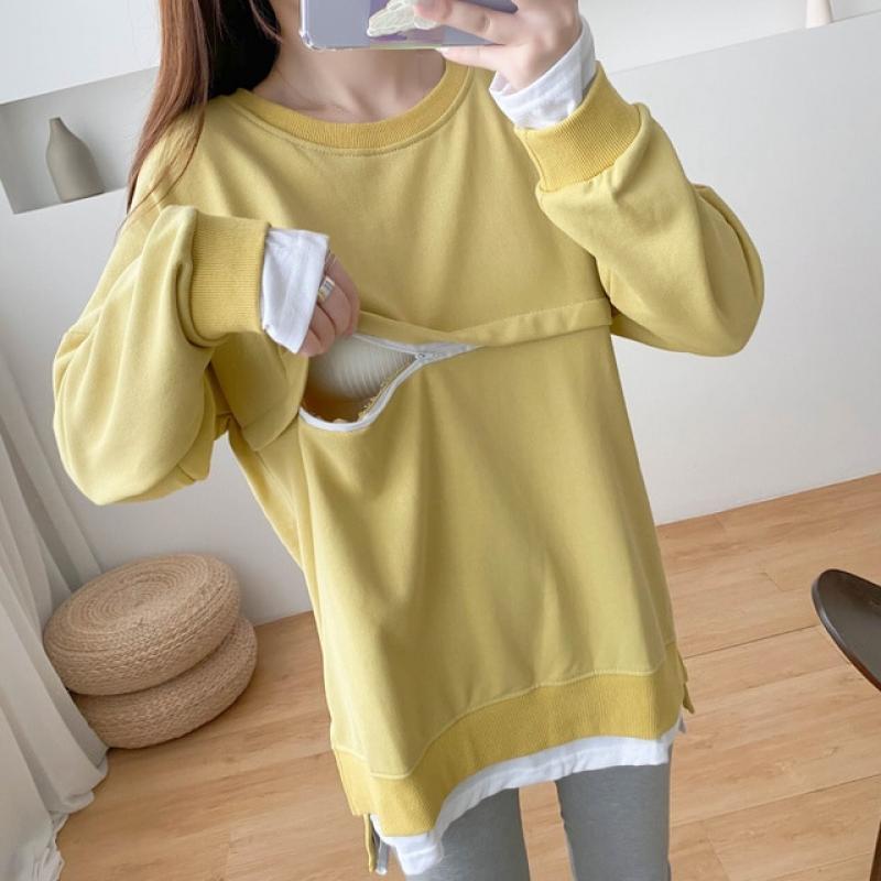 Oversize Mom Spring Autumn Maternity clothes maternity Breastfeeding Tops nursing clothes for pregnant women Maternity Hoodie