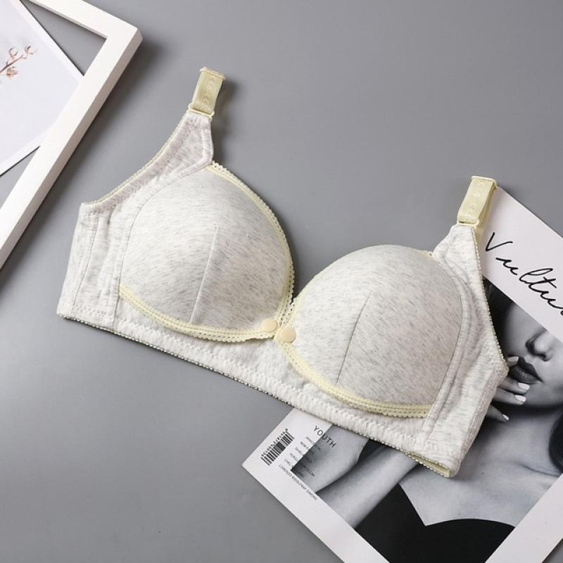 Maternity Nursing Bras Front Closure Breastfeeding Bra For Pregnant Women Open Cup Feeding Cotton Underwear Pregnancy Clothes