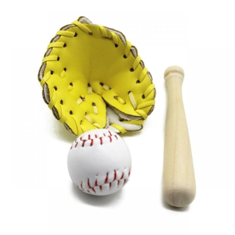 57EE Newborn Photography Props Baby Cute Mini Softball Baseball with Stick and Glove for Studio Accessories Boys Girls Props