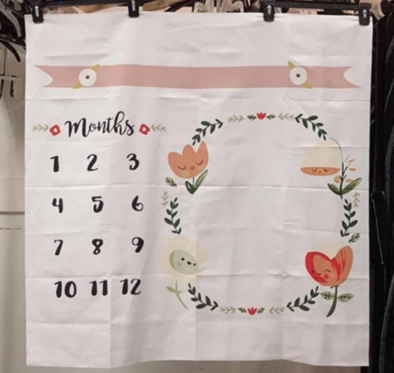 Baby Milestone Background Photo Blanket Infant Photography Backdrop Cloth Kids Photographic Calendar Photo Props Accessories