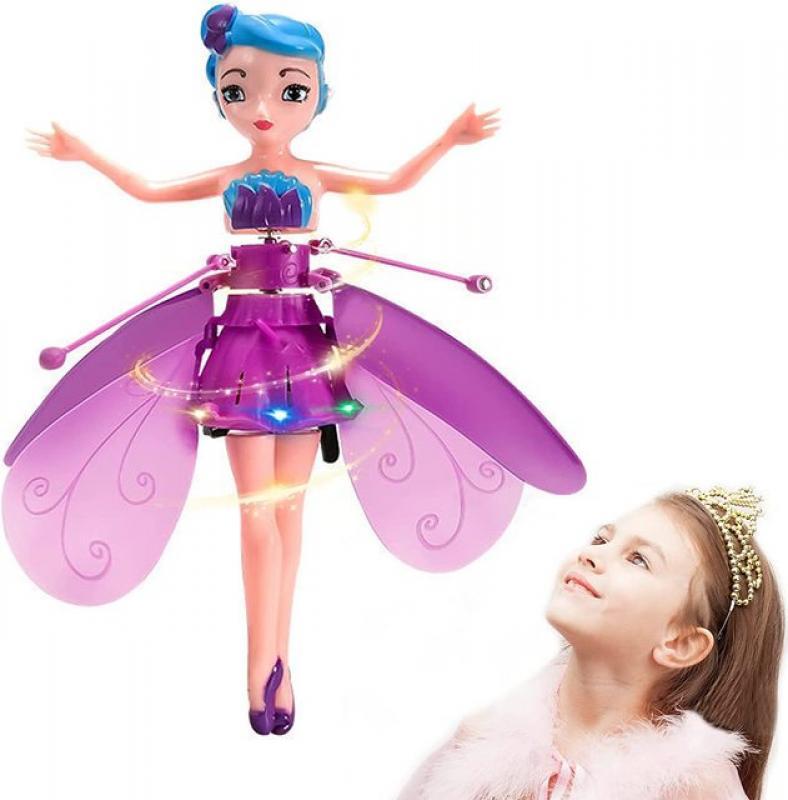 Magic Flying Fairy Princess Doll, Flying Fairy Dolls Toys for Kids Flying Butterfly Pixie Dolls Infrared Induction Control Toy