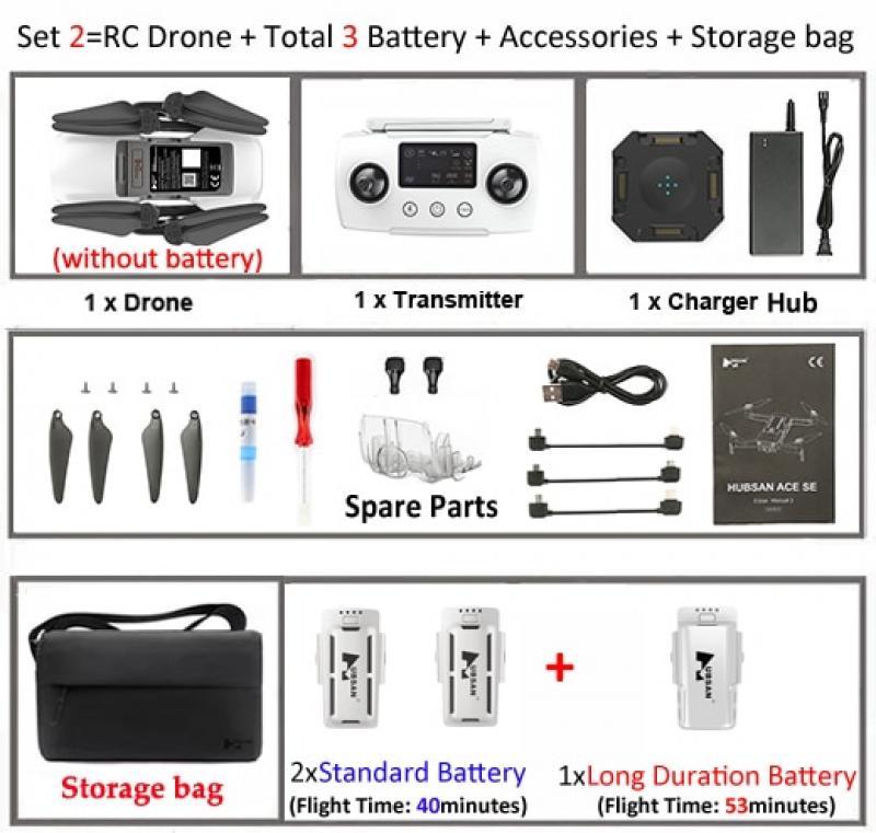 In Stock,Hubsan ACE 2 Drone 4K Profesional 3-Axis Gimbal HD Camera Obstacle Avoidance Brushless Motor RC Quadcopter Helicopter