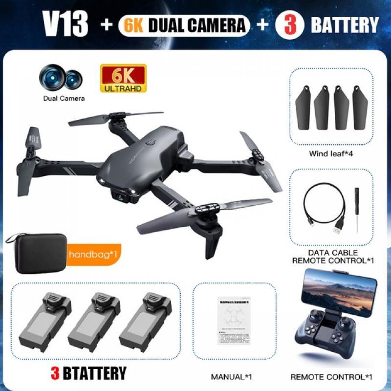 V13 Drone 4K HD Dual Camera Aerial Photography Professional Aircraft Folding Quadcopter Mini Helicopter Remote Control Toys