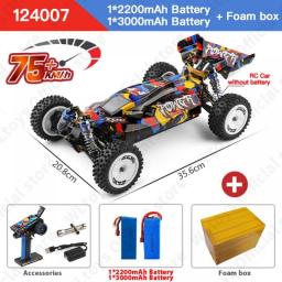 WLtoys 124007 75KM/H 4WD RC Car Professional Racing Car Brushless Electric High Speed Off-Road Drift Remote Control Toys For Boy