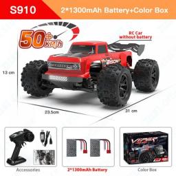 ZWN S909 S910 1:16 50KM/H RC Car 4WD Full-Scale Remote Control Cars Electric High Speed Drift Monster Truck VS Wltoys 144001 Toy