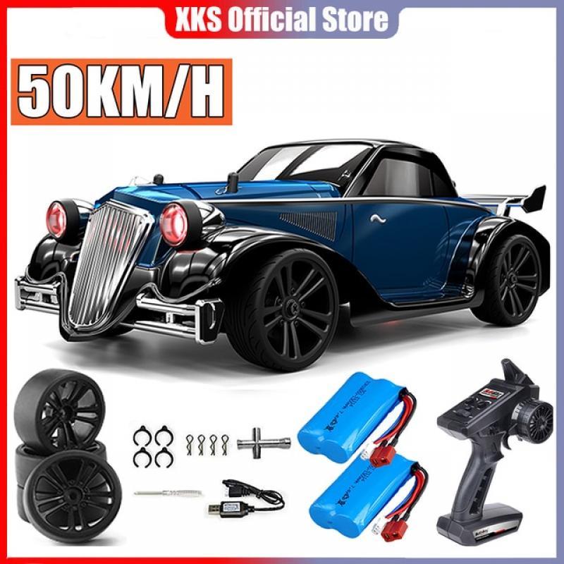 Classic Vintage Car 50km/h High Speed LED Headlights 4WD Rc Drift Car 1/16 16302 2.4G Remote Control Car Toys For Boys Gift