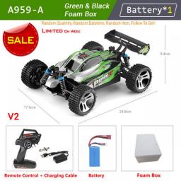 WLtoys WL A959 A959-A V2 1/18 4WD 2.4GHz Remote Control Drift RC Racing Car 35KM/H High Speed Off Road Vehicle Adults Kids Toys