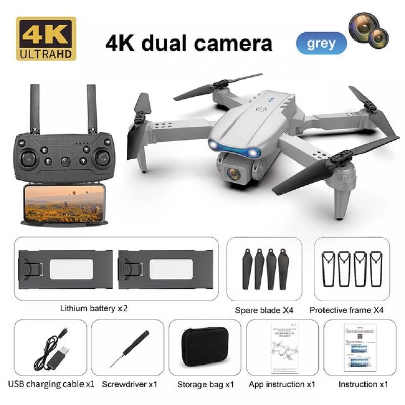 KBDFA E99 Pro Drone 4K HD Dual Camera Foldable Quadcopter Aerial Photography RC Helicopters Professional WIFI FPV Mini Dron Toys