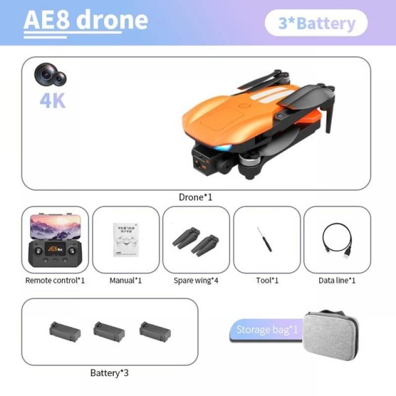 KDBFA AE8 Pro Drone Obstacle Avoidance GPS 8K HD Dual Camera Dron Brushless Quadcopter Aerial Photography RC Wifi Helicopter Toy