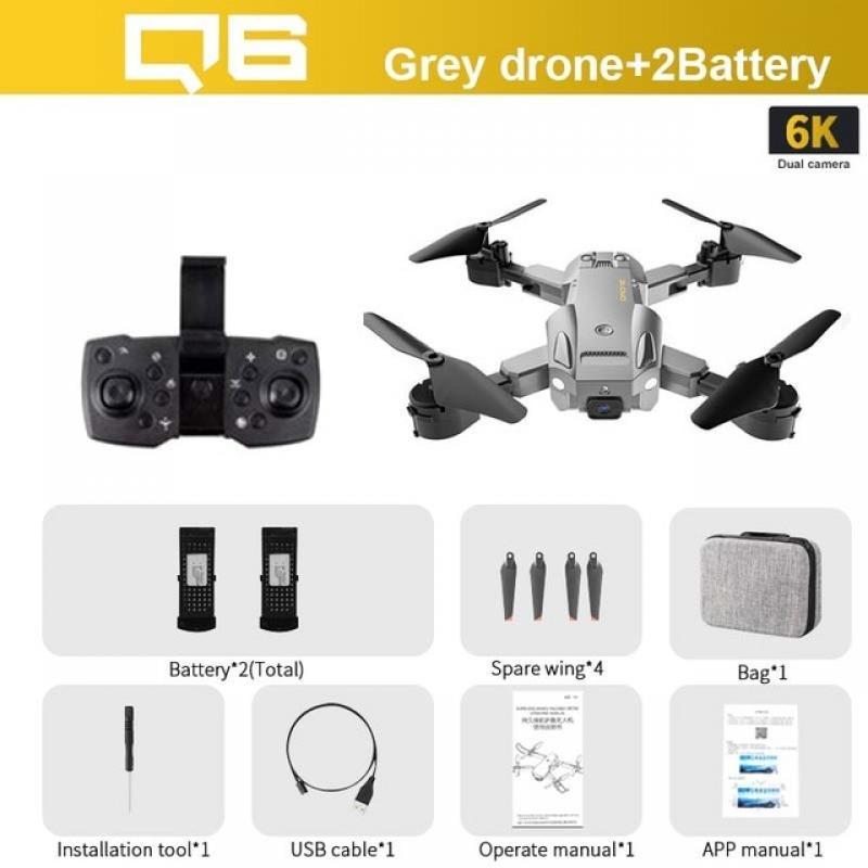 KOHR New Q6 G6 Mini Drone 4K HD Camera Professional Dron Obstacle Avoidance Quadcopter Optical Flow Localization Drones Toy Gift