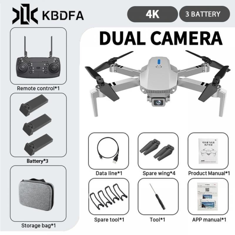 KBDFA 2023 New E88 Pro Drone 4K 1080P HD Camera Drones Wide Angle Height Hold Quadcopter WIFI FPV RC Helicopters Dron Gift Toys