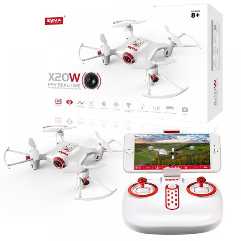 SYMA RC X20W Mini Drone with Camera for Kids 480P Wifi FPV Real-time 2.4GHz 4CH Quadcopter Remote Control Dron