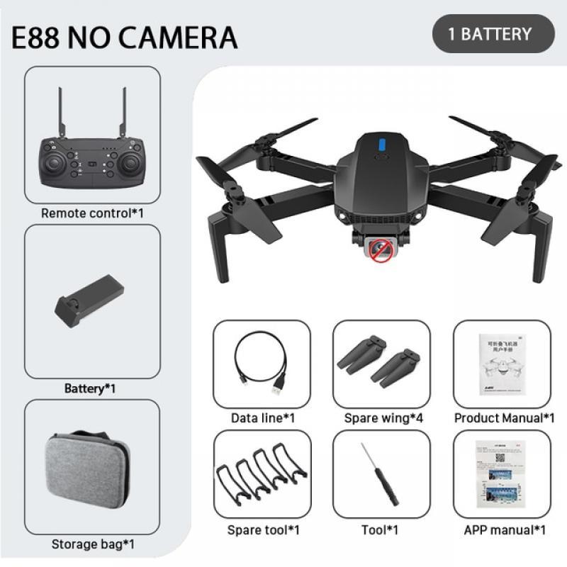 TOSR 2023 New E88 Pro 4K 1080P Camera WIFI FPV Drone With Wide Angle HD Height Hold RC Foldable Quadcopter Drones Kid Gift Toys